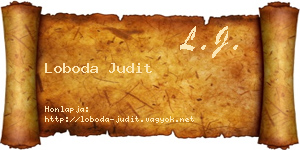 Loboda Judit névjegykártya